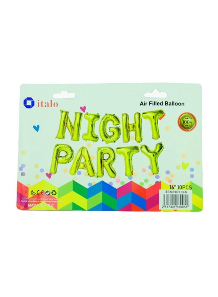 ITALO NIGHT PARTY GOLD COLOUR FOIL BALLOON FOR PARTY DECORATION 16 INCH SIZE - Image 4