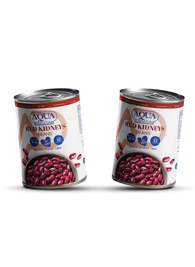 AQUA PREMIUM Red Kidney beans easy open 400grams Pack of 2 - Image 1