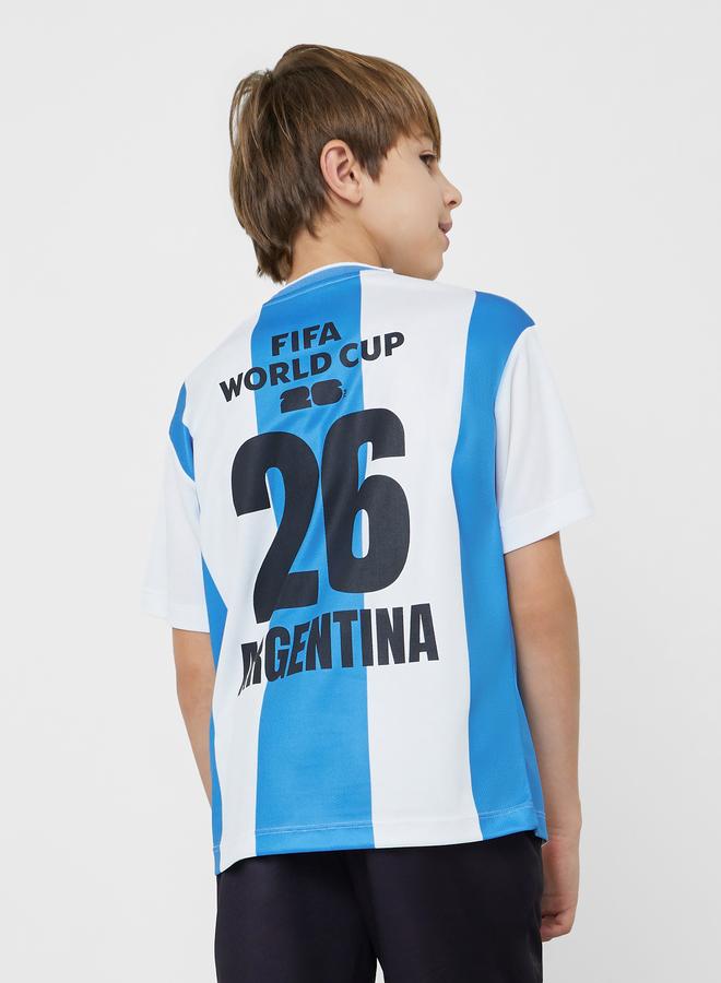 Styli Teen Boys FIFA Theme Argentina Print Jersey T-Shirt - Image 3