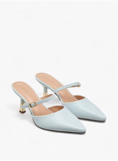 Celeste Women's Solid Slip-On Mules with Stilettos Heels  - Image 1