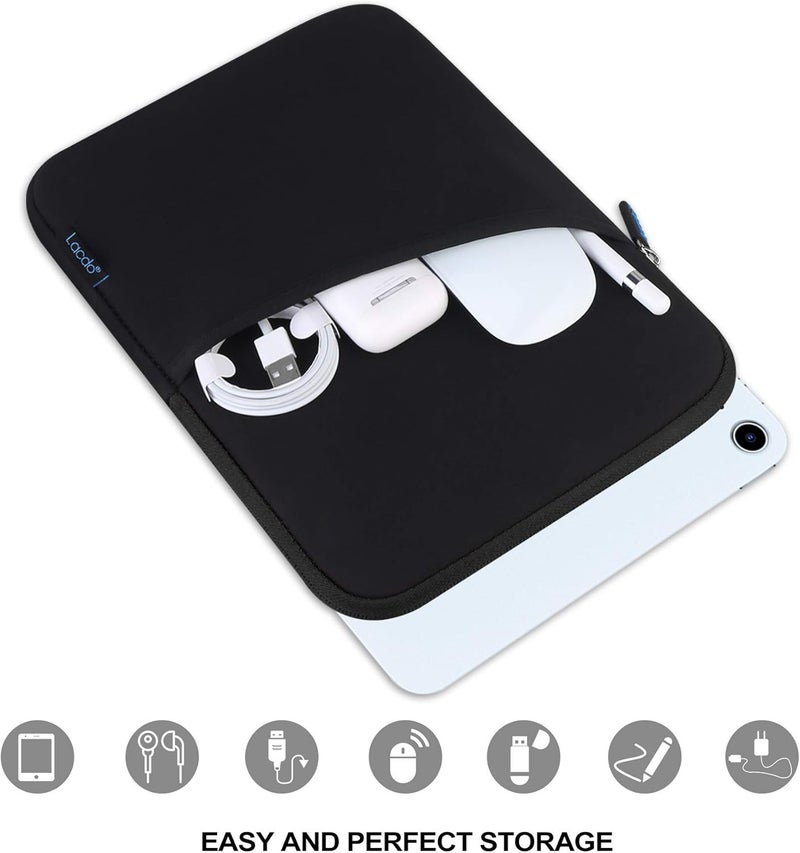 Lacdo Tablet Sleeve Case for 11 inch iPad A16 / 11 inchs iPad Pro M5 M4 / 11" iPad Air M3 M2 / 10.9" iPad / 10.2" iPad / 10.9" ipad Air / 11 Inch Samsung Galaxy Tab A9+ Bag, Fit Magic Keyboard, Black - Image 4