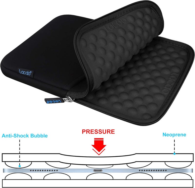 Lacdo Tablet Sleeve Case for 11 inch iPad A16 / 11 inchs iPad Pro M5 M4 / 11" iPad Air M3 M2 / 10.9" iPad / 10.2" iPad / 10.9" ipad Air / 11 Inch Samsung Galaxy Tab A9+ Bag, Fit Magic Keyboard, Black - Image 2
