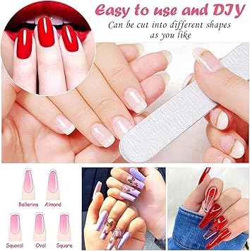Amni Natural Look False Nail Tips 10 Sizes Matte Full Cover Long StilettoPointy Fake Nails Art Manicure UK BLACK POINTY NAILS 100 Piece Assortment - Image 5