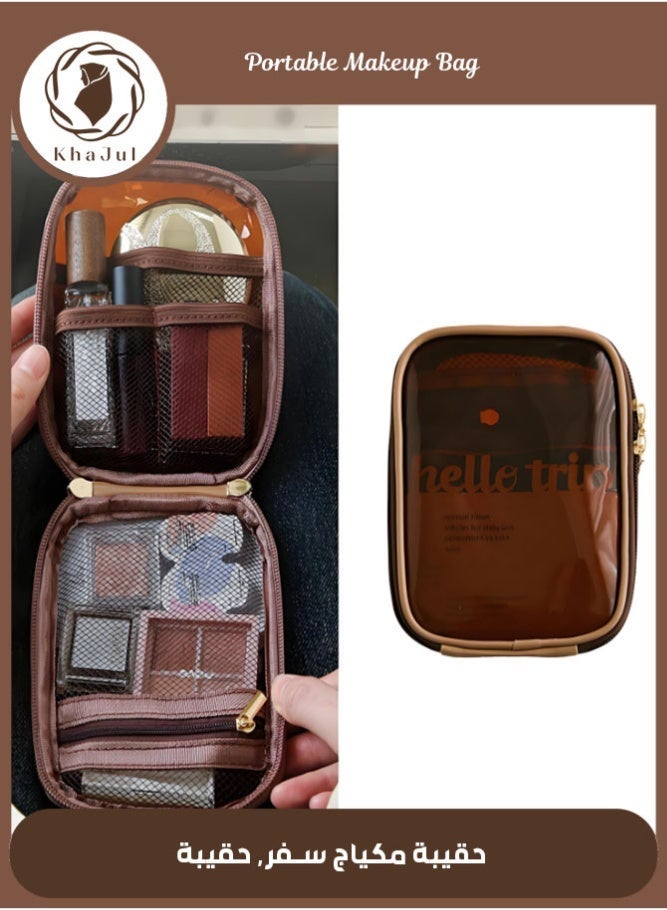 KHAJUL Travel Toiletry Bag Portable and Portable Waterproof Sturdy Pouches with Multiple Compartments for Organized Storage - Image 1