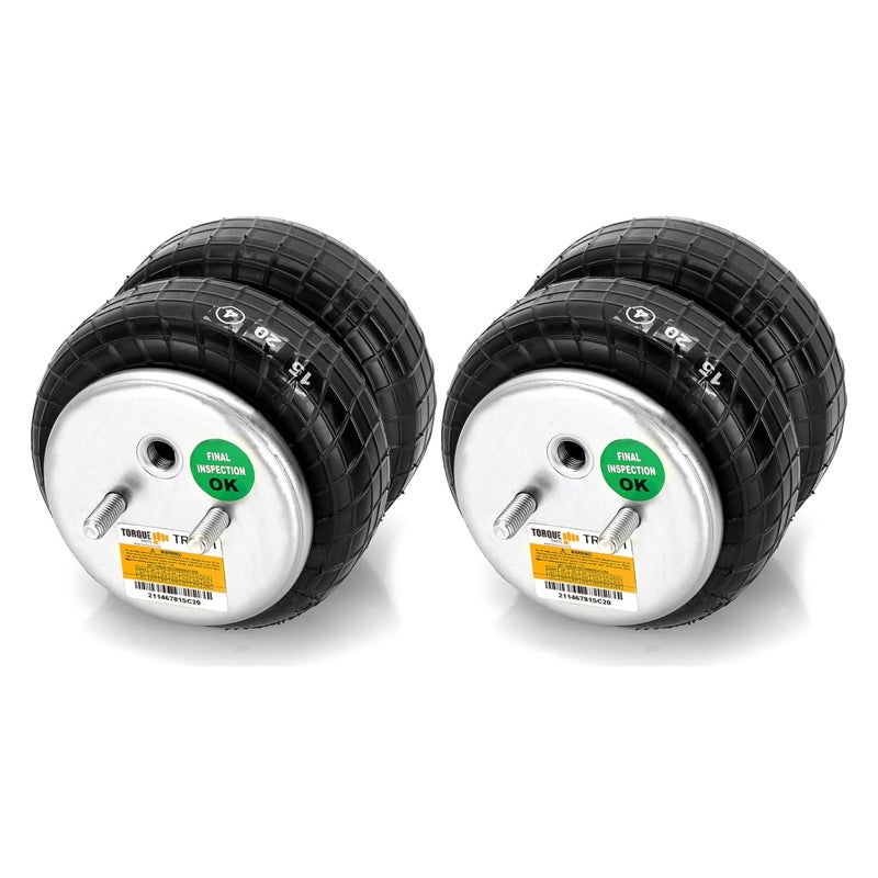 TORQUE 2 قطع من 6781 بديل كيس الهواء لـ 6781 6957 كيس الهواء Firestone Ride Rite ومجموعات تعليق كيس الهواء Torque بديل كيس الهواء Firestone 6781 6957 كيس الهواء الربيعي 2 × TR6781