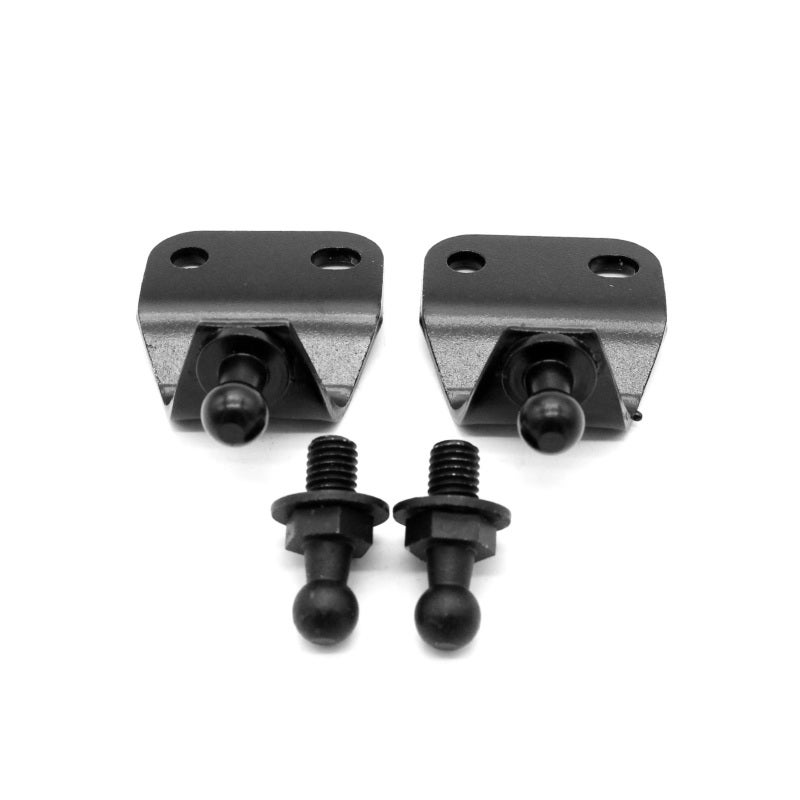Metal Bracket: Black Premium Corrosion-Resistant Metal Hardware - Large Thrust Surface With 2 Holes Stable Hold Mounting Bracket for Cars, Boats, Campers, RVs, Cabinets & More - Image 1