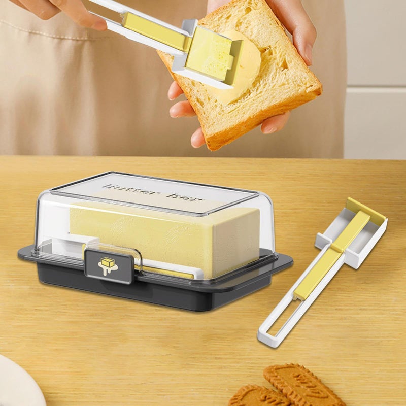 Butter Keeper Black With Lid Small Tray Container Countertop Cover Easy Scoop Unbreakable Cheese Holder - Image 4