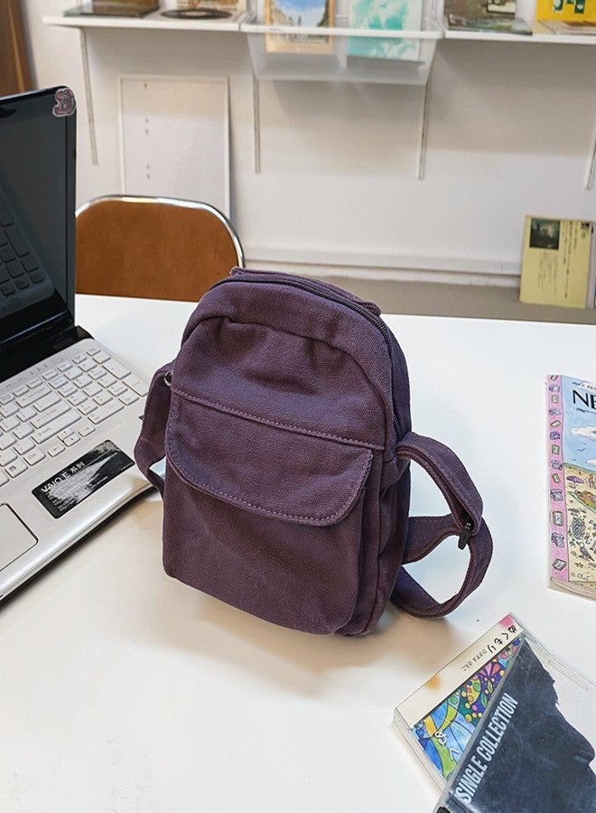 SINGUYUN Crossbody Dumpling Bag Shoulder Bag Hobo Style Handbags Single Shoulder Bag for Women & Men Travel Small Messenger Bag (Purple) - Image 2