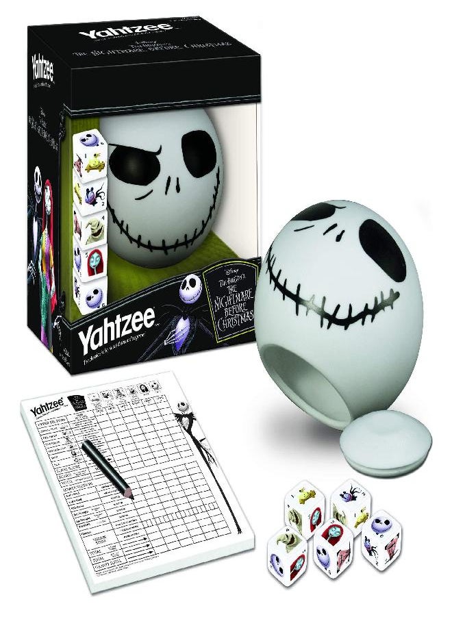 USAopoly Disney Yahtzee The Nightmare Before Christmas Dice Game | Collectible Jack Skellington Toy | Family Dice Game & Travel Games  - Image 1