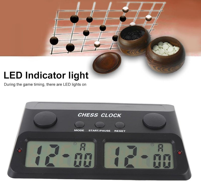 Professional Electronic Chess Timer, Digital Clock with Countdown Time Limit Add Seconds Function for Chinese, International - Image 3
