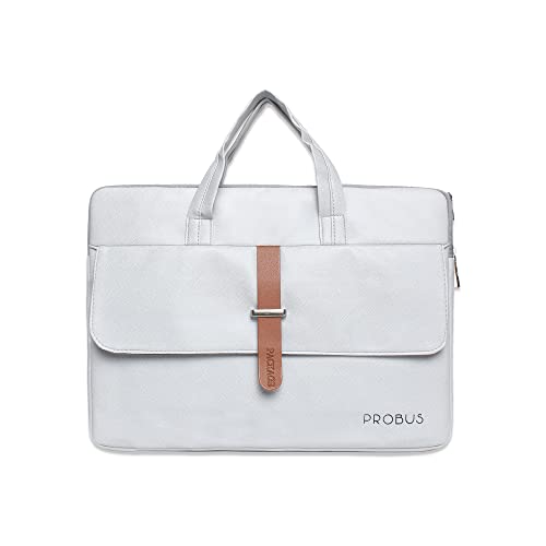 Probus Canvas Messenger Laptop Sleeve Case Cover Bag for Men/Women Grey| 14" - Image 1