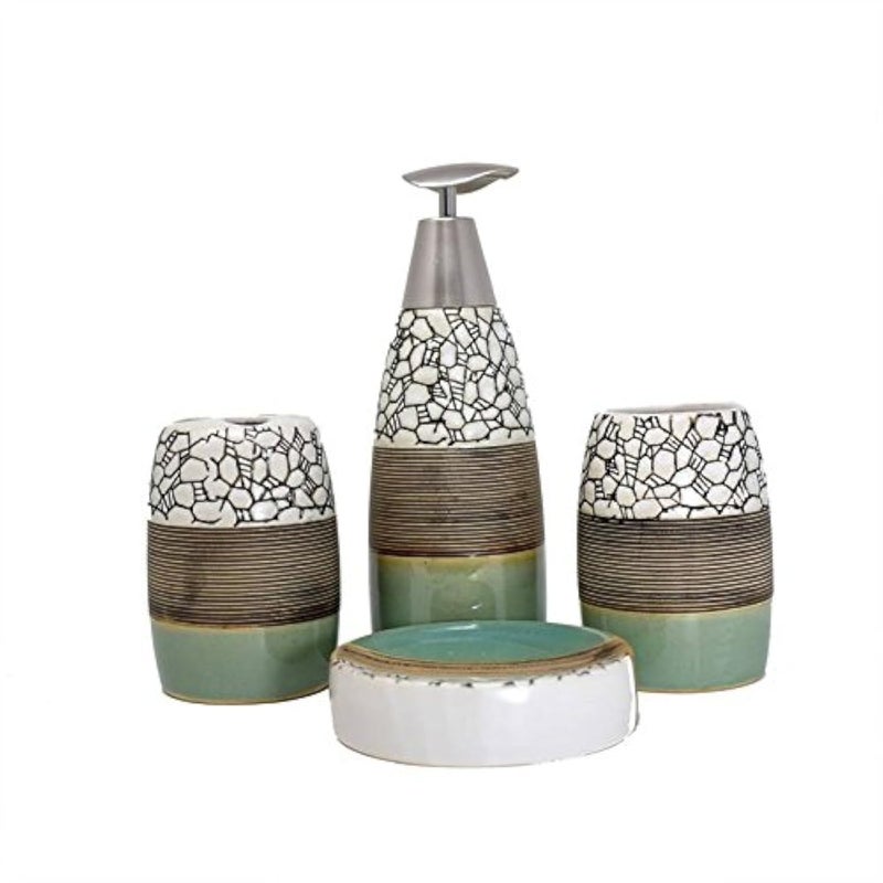 Skywalk 4 Pieces Ceramic Bathroom Accessory Set - Image 1