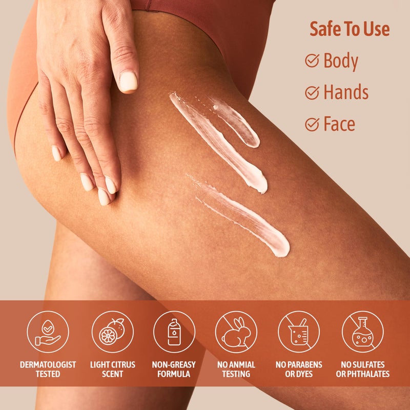 NATURE WELL Clinical Brighten & Hydrate Vitamin C Moisture Cream Skincare for Face, Body & Hands, Revitalizes Dull-Looking Skin, Promotes A Glowing Complexion, Helps Visibly Improve Skin Texture, 10oz - Image 4