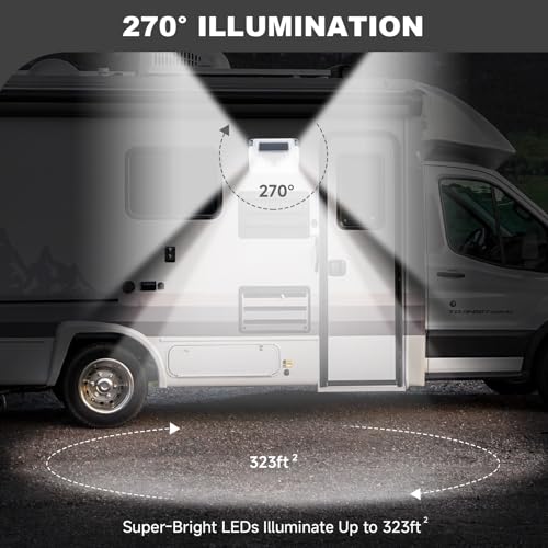 EJYTRVT Magnetic RV Solar Lights with Motion Sensor | Exterior & Outdoor Lighting for Camper, Trailer, 5th Wheel, Truck (2 Pack) - Image 4