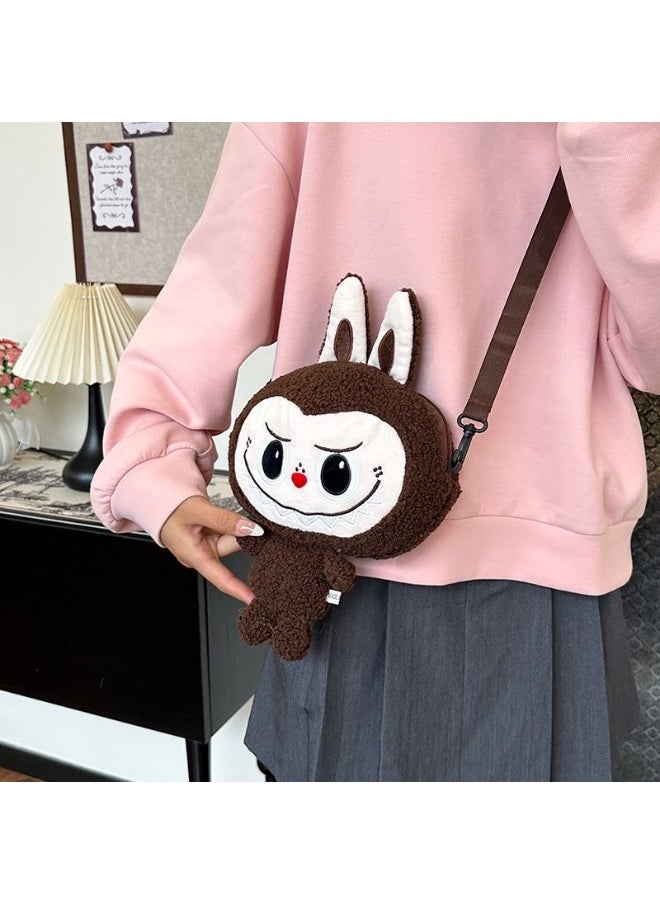LABUBU Brown LABUBU doll bag plush bag backpack children's decoration bag  - Image 2