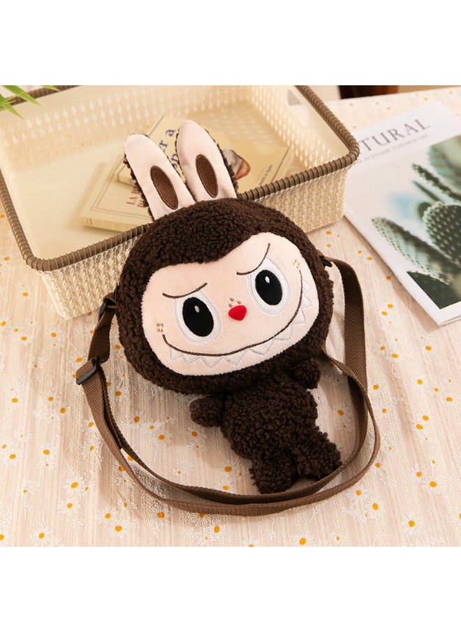LABUBU Brown LABUBU doll bag plush bag backpack children's decoration bag  - Image 1