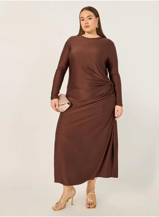 Styli Styli Plus Size Texture Twist Detail Jalabiya