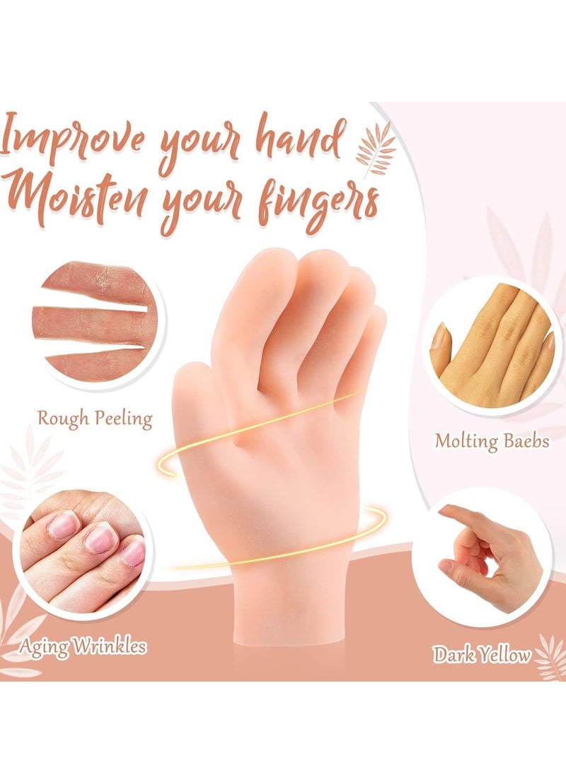 Generic - 2 Pairs Silicone Moisturizing Gloves Spa Gel Hydrating Gloves Women's Hand Care Gloves, Anti Slip Aloe Lotion Gloves for Repairing Dry Hands, Calluses, Cracked Heels and Softening Rough Skin - Image 1