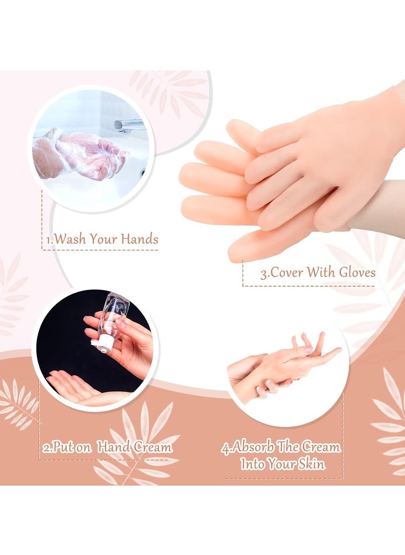 Generic - 2 Pairs Silicone Moisturizing Gloves Spa Gel Hydrating Gloves Women's Hand Care Gloves, Anti Slip Aloe Lotion Gloves for Repairing Dry Hands, Calluses, Cracked Heels and Softening Rough Skin - Image 1