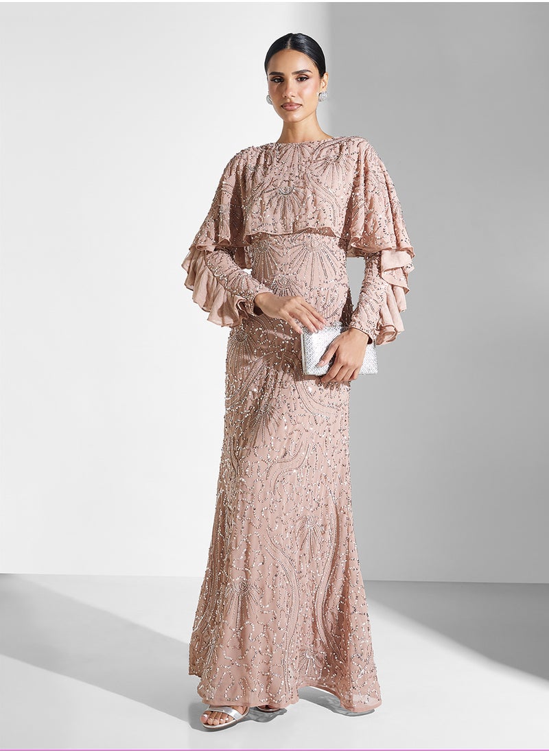 MARYISA - Embellished Sequins Maxi Dress - Image 1