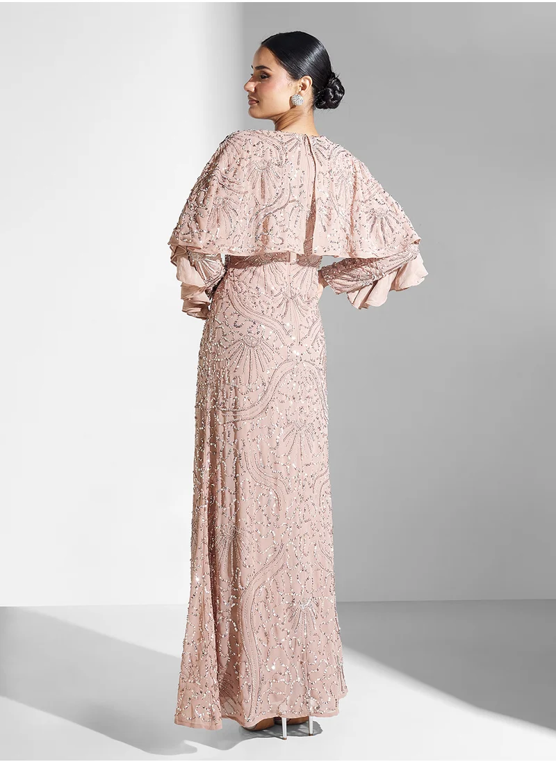 ماري Embellished Sequins Maxi Dress