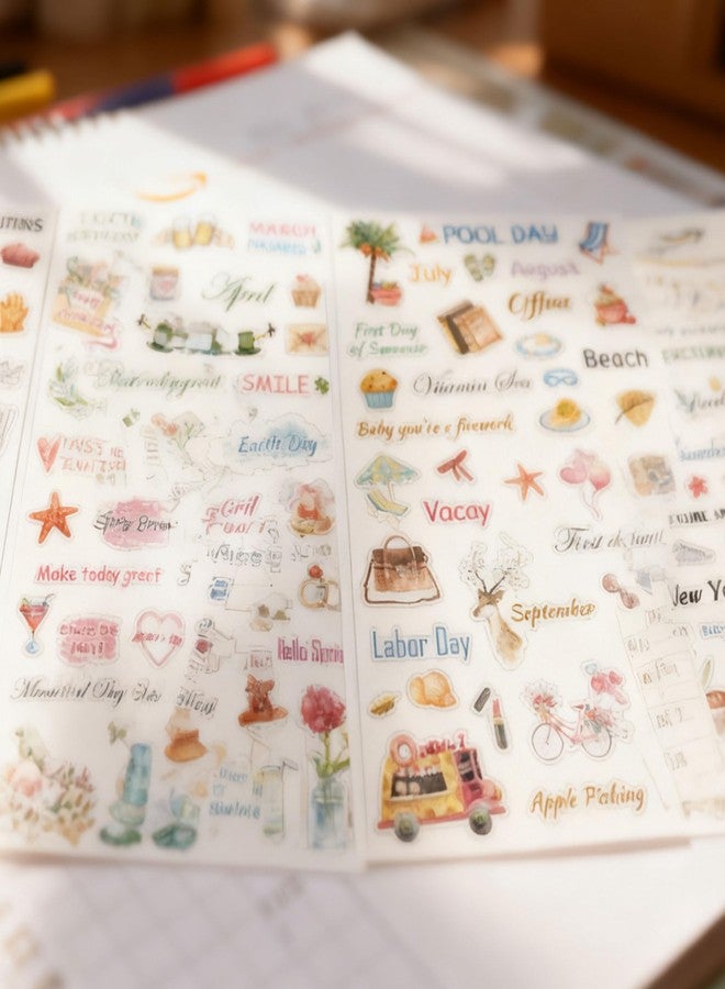 wootile Daily Planners Holiday Seasonal Sticker Seasonals Daily Planner Sticker Seasonal Calendar Stickers Calendar Journaling Stickers Holiday Seasonals Stickerss for Planning Scrapbook Journal 4 Sheet - Image 3