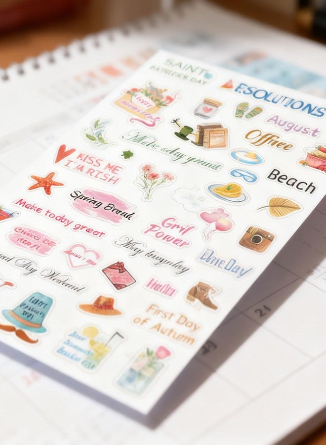wootile Daily Planners Holiday Seasonal Sticker Seasonals Daily Planner Sticker Seasonal Calendar Stickers Calendar Journaling Stickers Holiday Seasonals Stickerss for Planning Scrapbook Journal 4 Sheet - Image 2