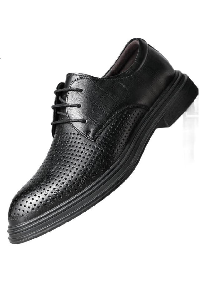 Cartelo Men'S Business Leather Shoes, Formal Shoes, Breathable Soft Cowhide, Hollow-Out Perforated Shoes, Leather Sandals For Men 9599, Hollow-Out Style, Size 39 - Image 2