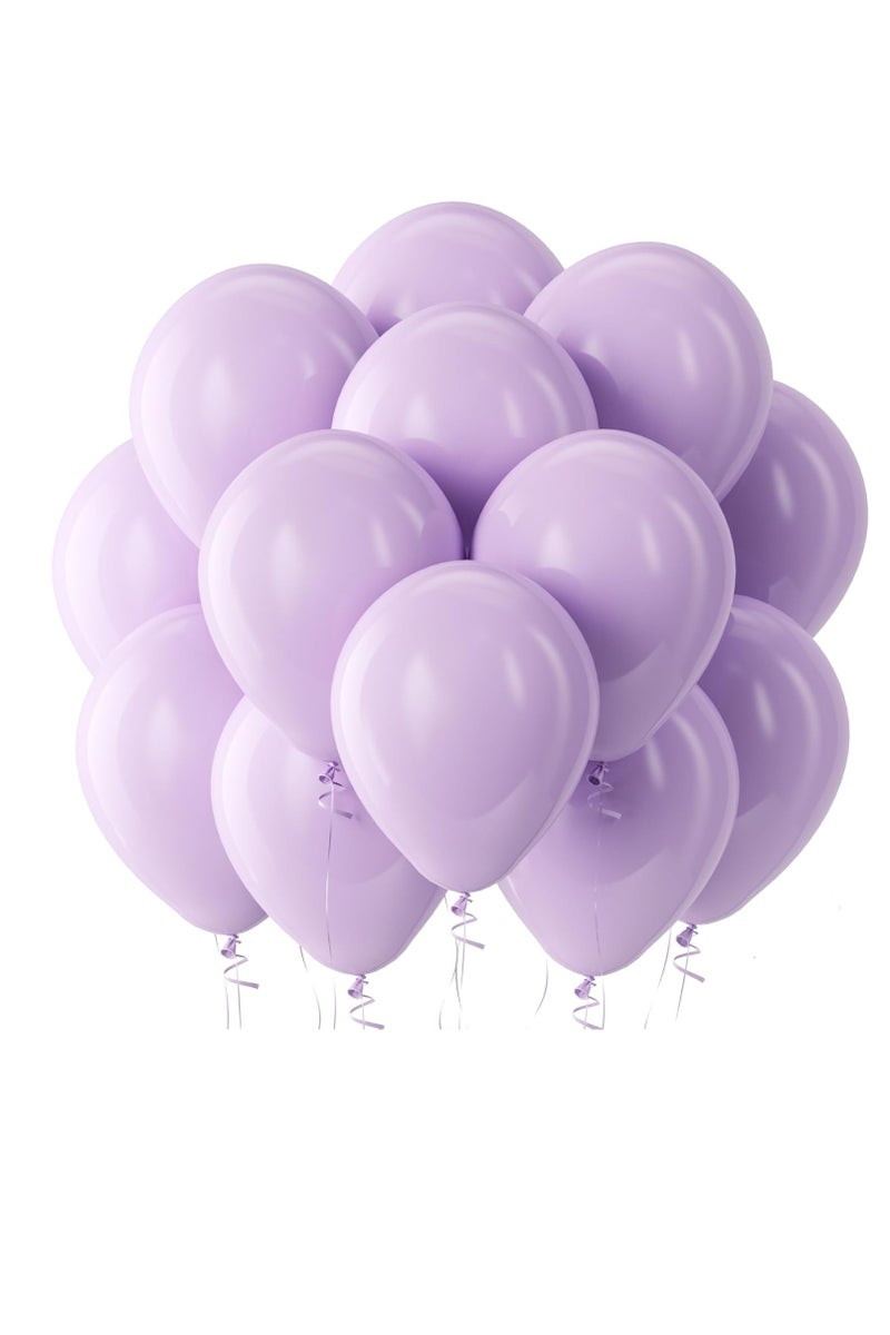 100 Pack 12 inch Round Helium Light Purple Balloons for Wedding Baby Shower Birthday Party Decorations - Image 1