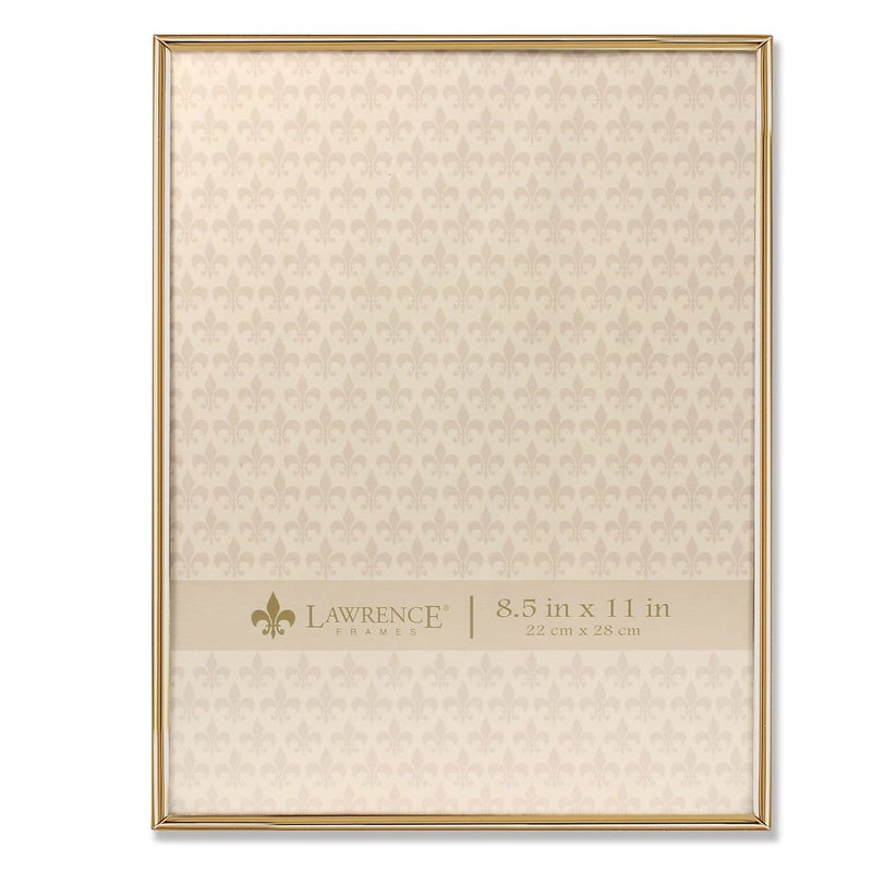 Lawrence Frames 8.5W x 11-Inch H Simply Gold Metal Picture Frame (670081) - Image 1