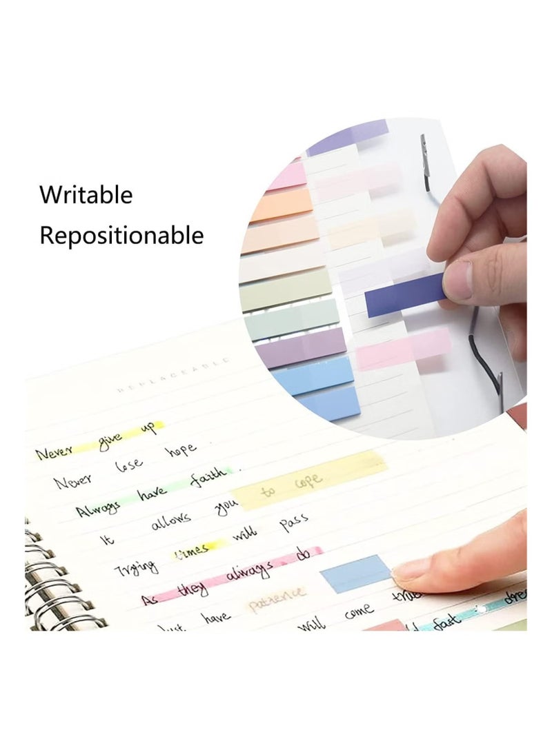 Generic 1200Pcs Sticky Tabs, Transparent Sticky Notes Flags Pastel Book Tabs Writable Annotation Tabs Morandi Page Markers Clear Index Tabs Translucent Index Stickers for Books Office Supplies  - Image 4