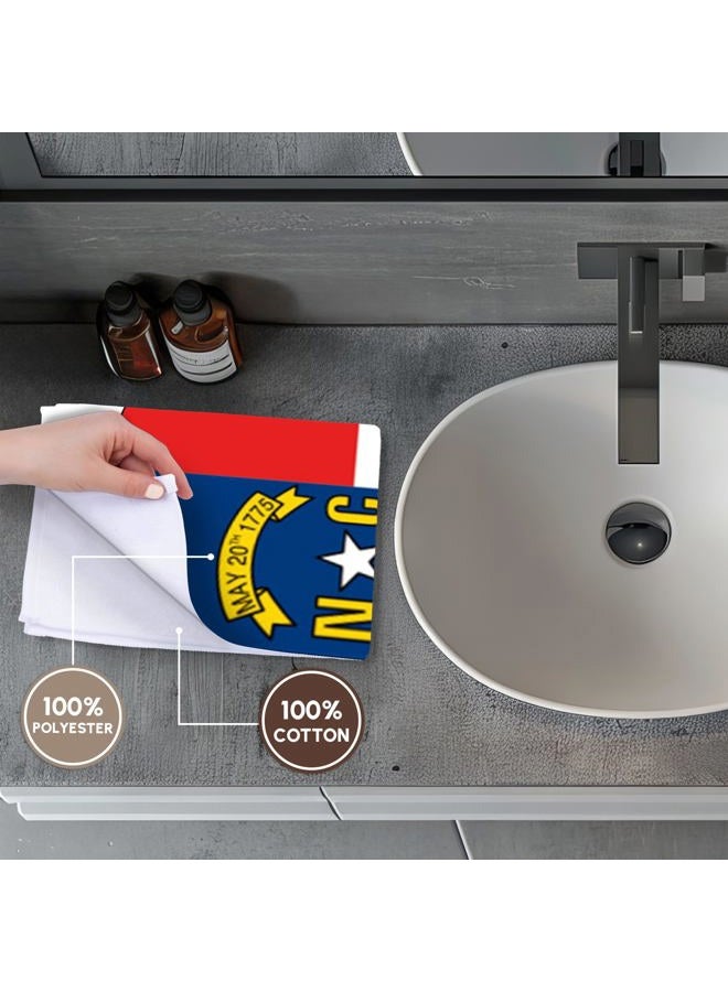 3DROSE 3D Rose Print of North Carolina Flag in Contemporary TWL_203880_1 Towel, 15" x 22" - Image 4