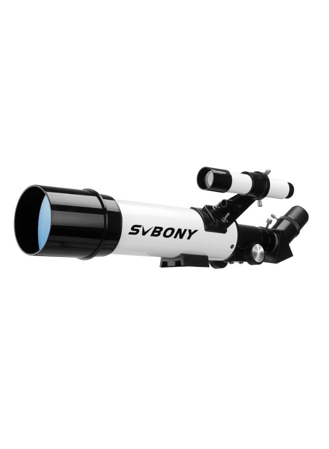 SVBONY SVBONY 60/400mm Refractor Telescope – White | Multi-Coated Lens for Clear Images | 45° Erecting Prism for Comfortable Viewing | K20mm Eyepiece & 5x24 Finder Scope | Ideal for Beginners & Stargazing  - Image 3