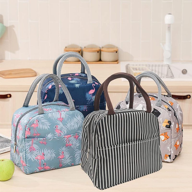 Castanea Lunch Bags for Office Women & Men, Insulated Lunch Bag for Kids, Tiffin Bag with Bottle Holder (Flamingo Blue) - Image 5