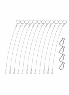 Excefore 316 Stainless Steel Lanyard Cable Tether With Rubber Coating, 2mm Safety Rope, for Navigation,Prevent Loss and Suspension of Objects - 12 Pcs  - Image 1