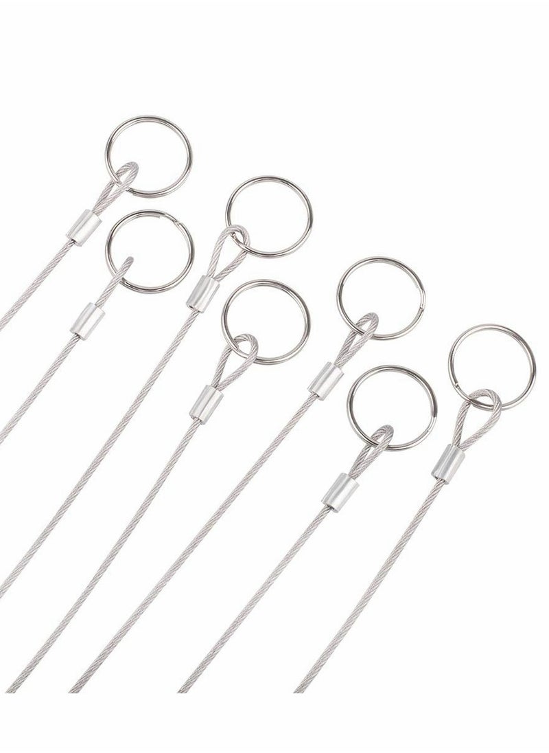 Excefore 316 Stainless Steel Lanyard Cable Tether With Rubber Coating, 2mm Safety Rope, for Navigation,Prevent Loss and Suspension of Objects - 12 Pcs  - Image 5