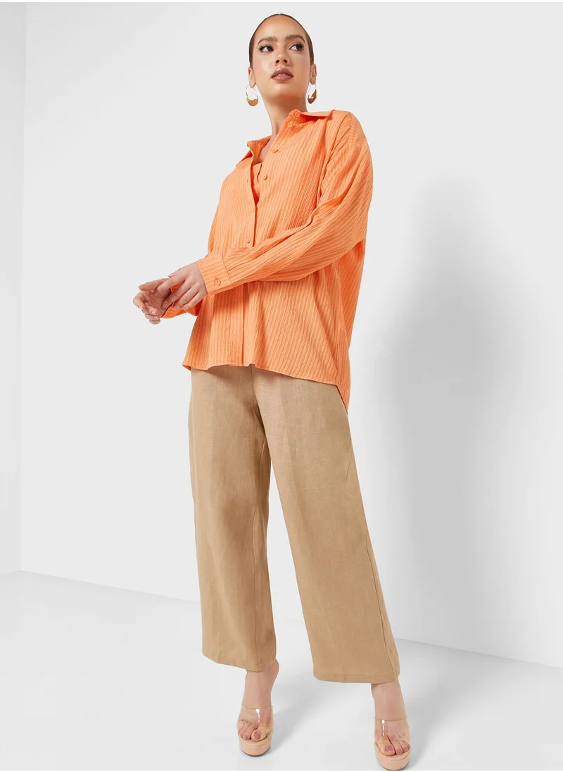 نوكتورن Crop Top & Button Down Shirt Set