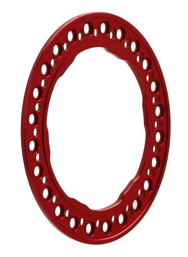 lvifloae 4pcs 1.9 Inch Wheel Outer Beadlock Rings Aluminum Alloy Replacement Wheel Beadlock Rings 1/10 RC Car Axial SCX10 90046 RC Car (Red) - Image 3