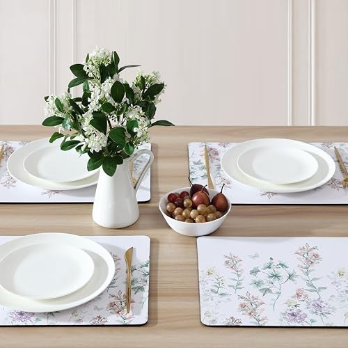 Laura Ashley Cork Placemats 16 x 12-inch for Kitchen and Dining Tables, Heat Resistant, Durable, Easy Clean, Set of 4, Wild Meadow - Image 2