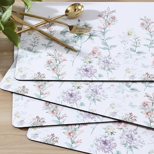 Laura Ashley Cork Placemats 16 x 12-inch for Kitchen and Dining Tables, Heat Resistant, Durable, Easy Clean, Set of 4, Wild Meadow - Image 4