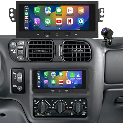 Aitrenlu Car Radio Upgrade For Chevrolet Chevy Camaro 19972002 Malibu 19952000 Impala 19951996 Blazer 19982002 S10 19982002 Wireless CarPlay Android Auto 686 Touchsreen Stereo Bluetooth 5G WiFi FM - Image 1