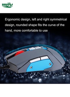 BURAQ MOS9A 9 Keys 1600DPI Office Game USB Voice-Activated Voice Macro Programming Mouse, Cable Length: 2m  - Image 5