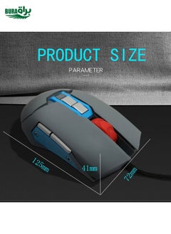 BURAQ MOS9A 9 Keys 1600DPI Office Game USB Voice-Activated Voice Macro Programming Mouse, Cable Length: 2m  - Image 3