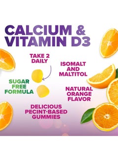 Nature's Nutrition Calcium Gummies Sugar Free with Vitamin D3 - Highly Concentrated Calcium Carbonate and Vitamin D Gummy Chews Support Bones and Teeth - Non-GMO, Tasty Orange Flavor, for Everyone - 60 Gummies  - Image 3