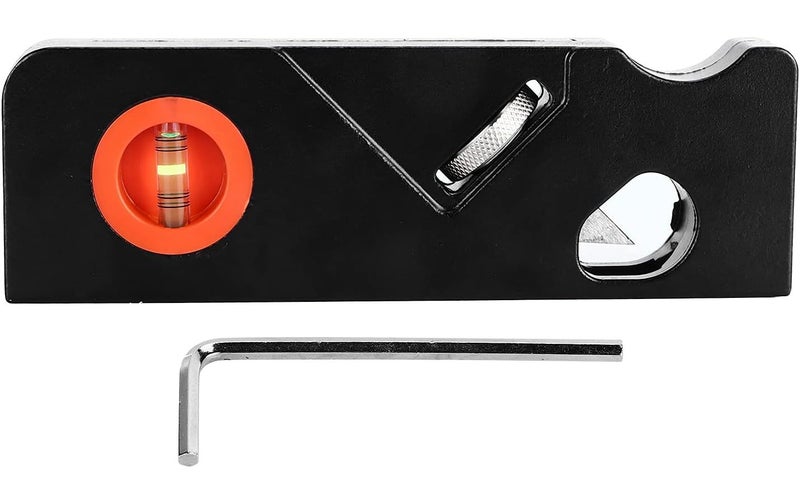 Manual Woodworking Chamfer Plane With Bubble Level High Carbon Steel Blade Black - Image 1