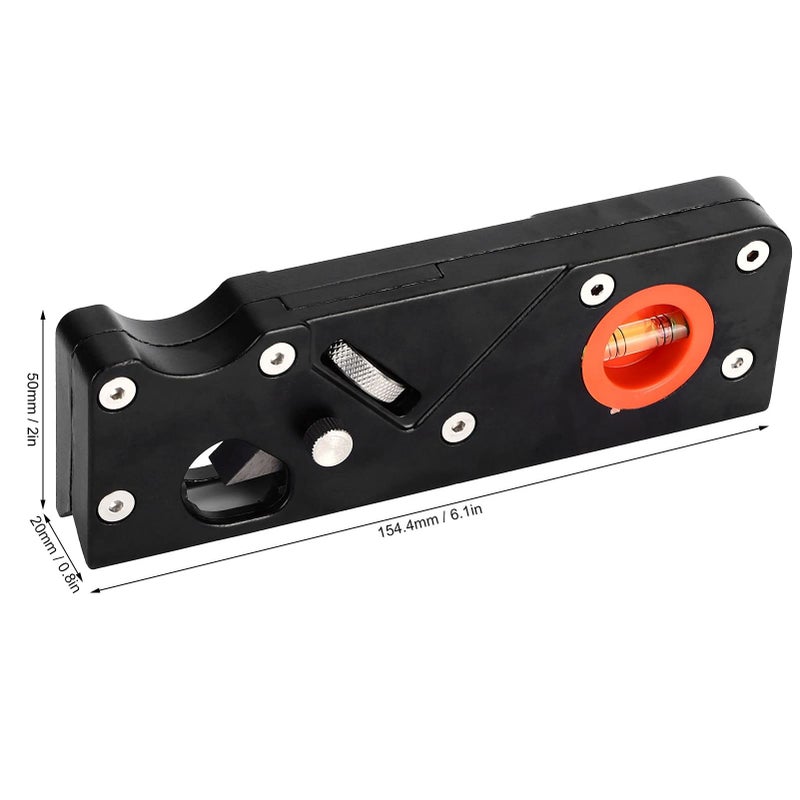 Manual Woodworking Chamfer Plane With Bubble Level High Carbon Steel Blade Black - Image 3