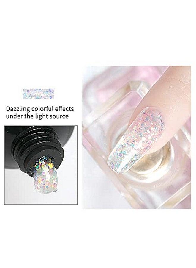 Pinpai Glitter Poly Nail Gel 4 Tubes 15Ml Each Multicolour - Image 3