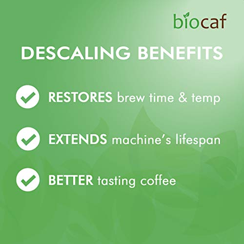 Full Circle Urnex Biocaf Coffee and Espresso Descaling Solution 4 Ounce (2 Single Use Bottles) Safe to use with Keurig, Delonghi, Nespresso, Ninja, Hamilton Beach, Mr Coffee, Braun - Image 4