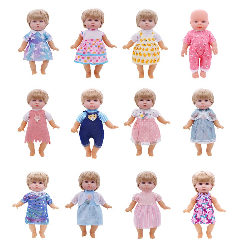 Digabi Girl Doll Clothes and Accessories 12 Sets Doll Clothes for 12 Inch Dolls Alive-Baby Doll Clothes Dress Pajamas Swimsuits Lovely Baby Doll Outfits Accessories for Christmas Birthday for Little Girl - Image 2