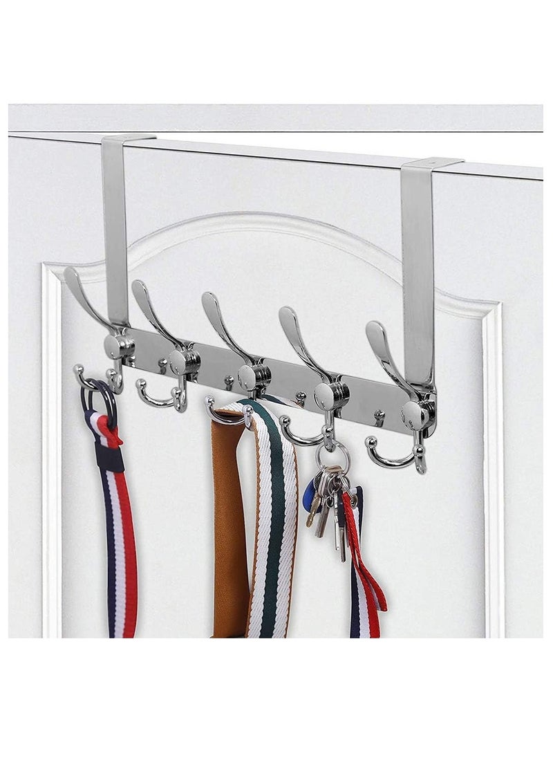 Arabest Door Hanger, Over Door Hooks Hanger, Door Hangers for Bedrooms, Stainless Steel Hooks Over Door Coat Hooks (Silver, 1PC)  - Image 1